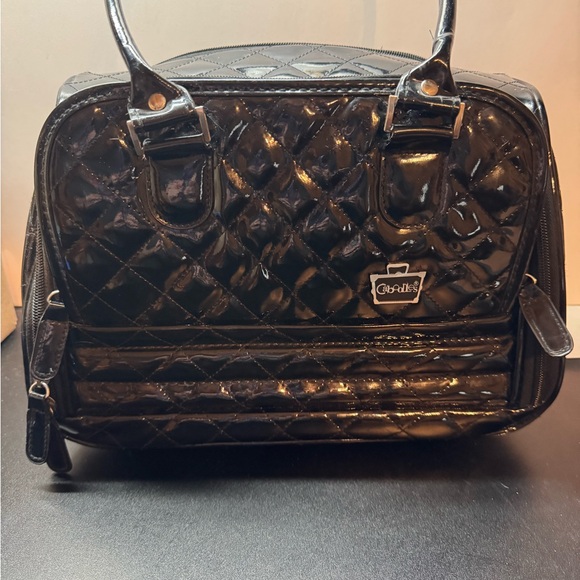 Caboodles Handbags - Caboodles Glossy Black Quilted Cosmetic Case